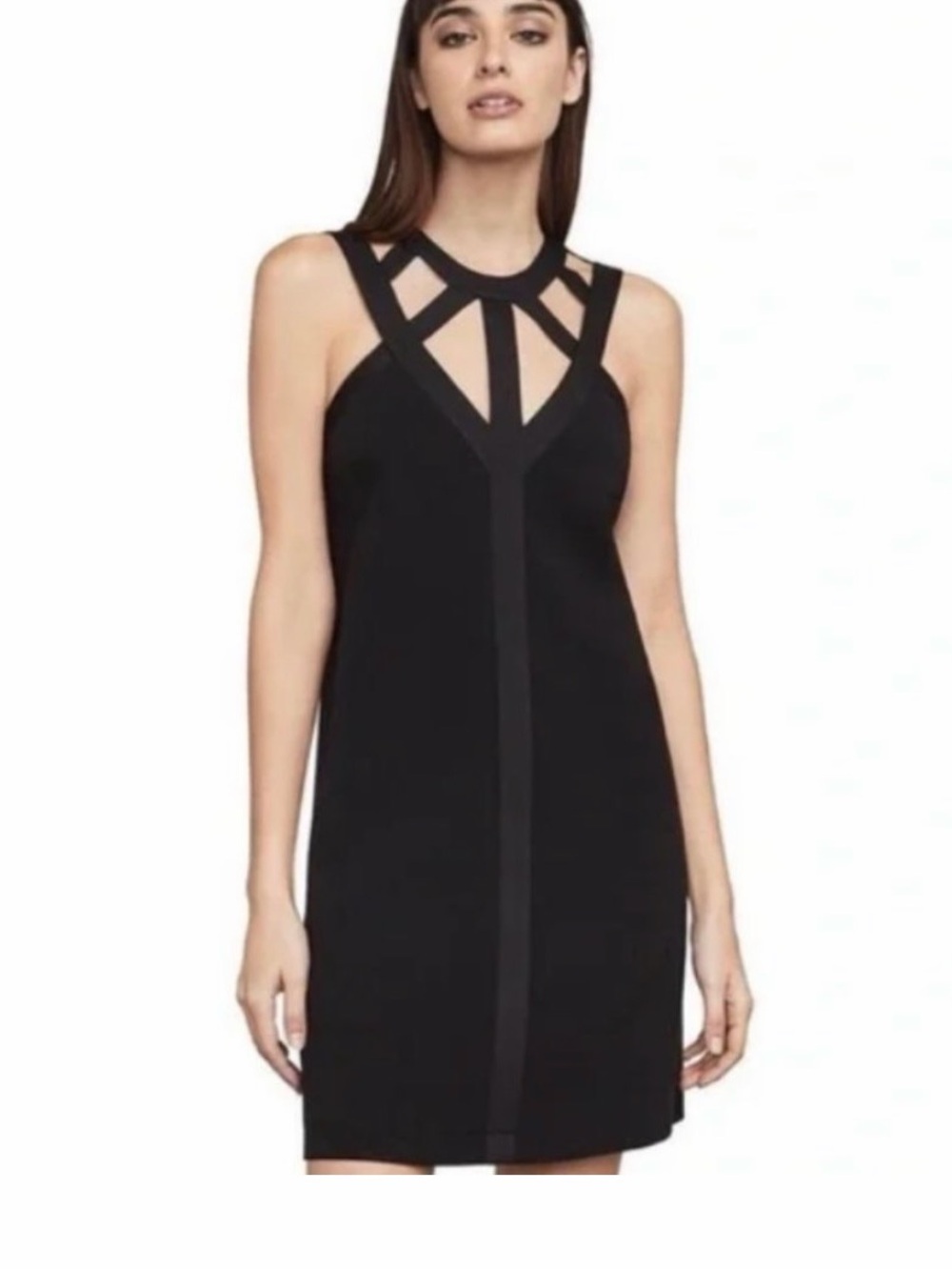 BCBGMaxAzria Black Strappy Cutout Mini Dress